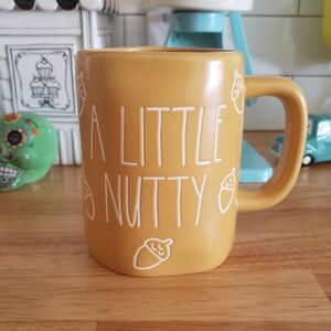 Rae Dunn mug Autumn Fall 🍂 "A Little Nutty" EUC HTF Rare
